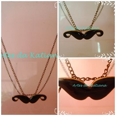 Colar bigode preto